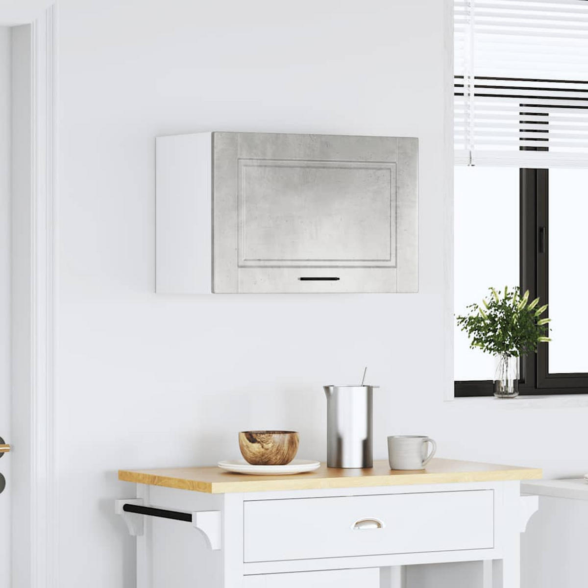 KÜCHEN-HÄNGESCHRANK Betongrau Holzwerkstoff - Grau, Holzwerkstoff (31/40/60cm) - vidaXL