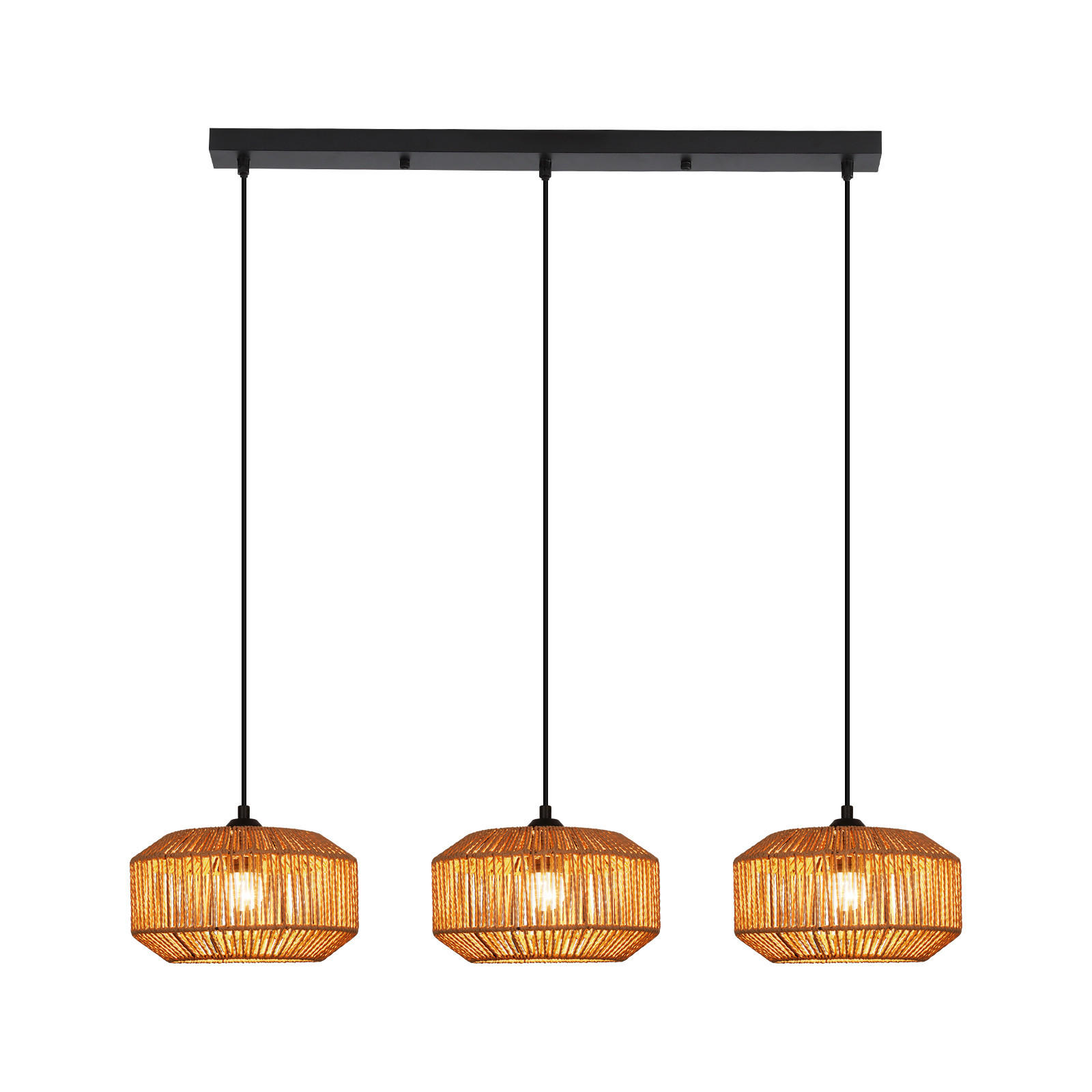 ZMH Pendelleuchte Braun 14.5x150x71 cm