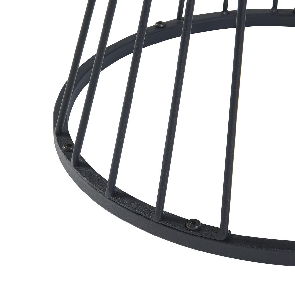 BEISTELLTISCH Fossbergom - Eichefarben/Schwarz, Holzwerkstoff/Metall (40/40/62cm) - [en.casa]