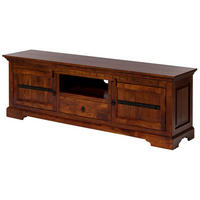TV-BOARD Akazie 170x40x55 nougat lackiert OXFORD #324 - Dunkelbraun, Holz (170/55/40cm) - Massivmoebel24