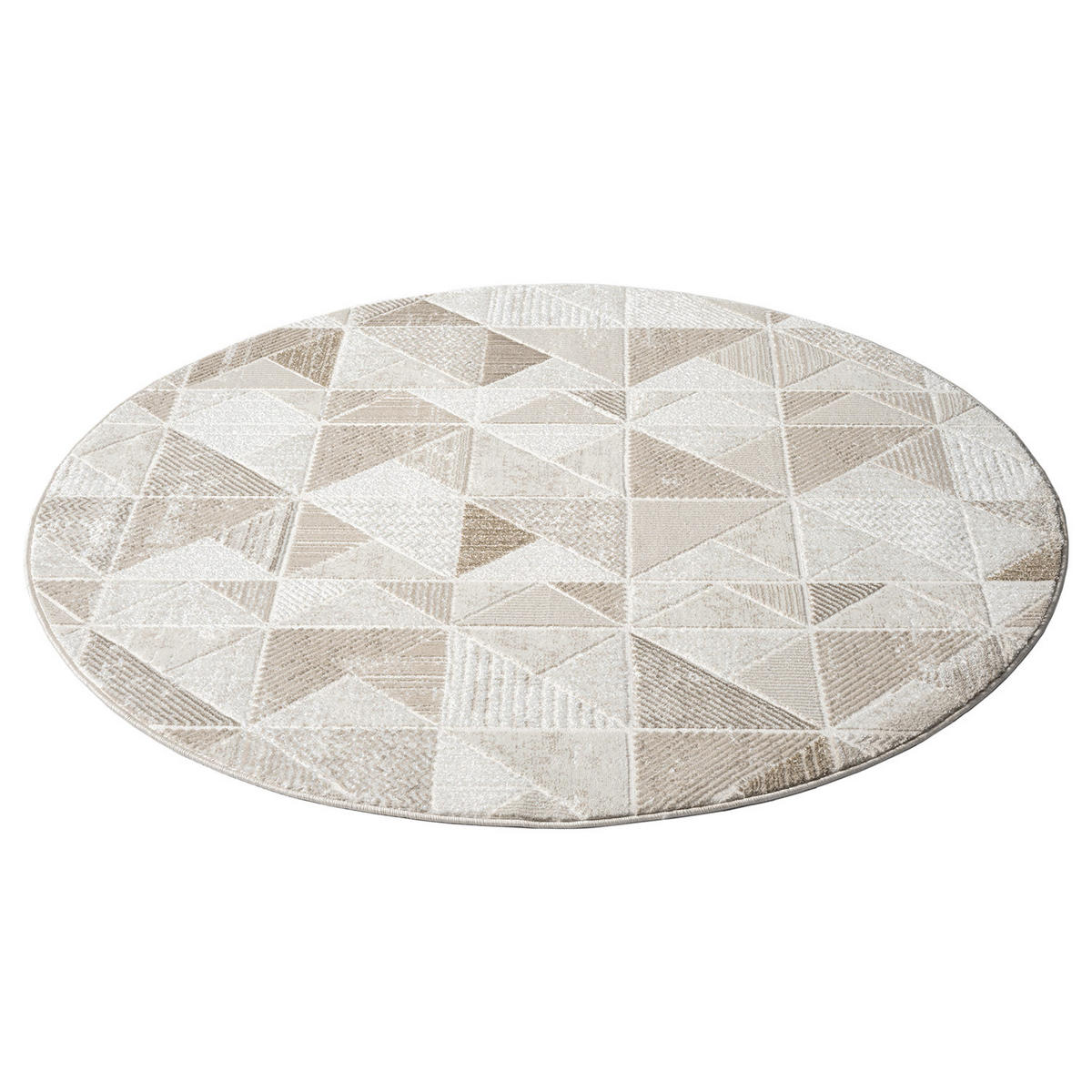 KURZFLOR-TEPPICH Antik 231 Creme 160 cm Rund - Creme, Textil (160/160cm) - carpet city