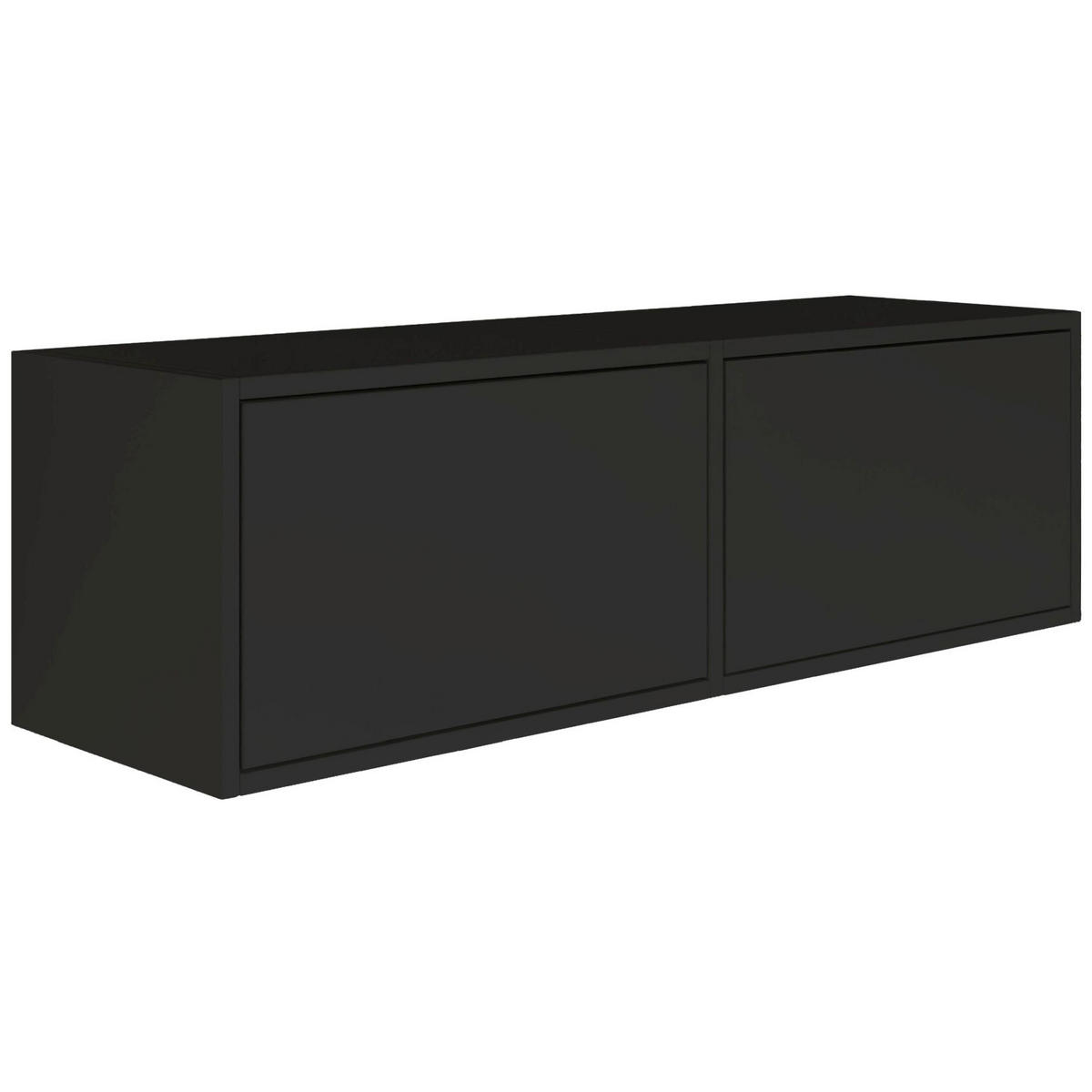 TV-LOWBOARD Framme hängend, 2 Klappen, Schwarz, 100/30/30 cm - Schwarz, Holzwerkstoff (100.6/30/30cm) - Selsey