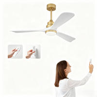 DECKENVENTILATOR & LED Beleuchtung Vor-/Rücklauf reversibler DC-Motor - Weiß, Metall (132/132/45.7cm) - BEXEVUE