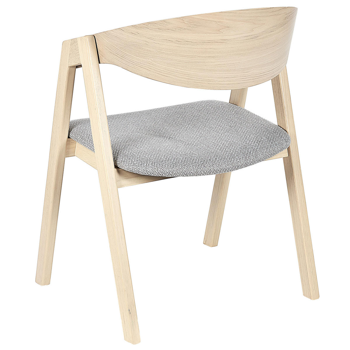 ESSZIMMERSTUHL 2er-Set Holzwerkstoff Heller Holzfarbton Yuba - Hellbraun, Holz/Textil (56/79/44cm) - Beliani