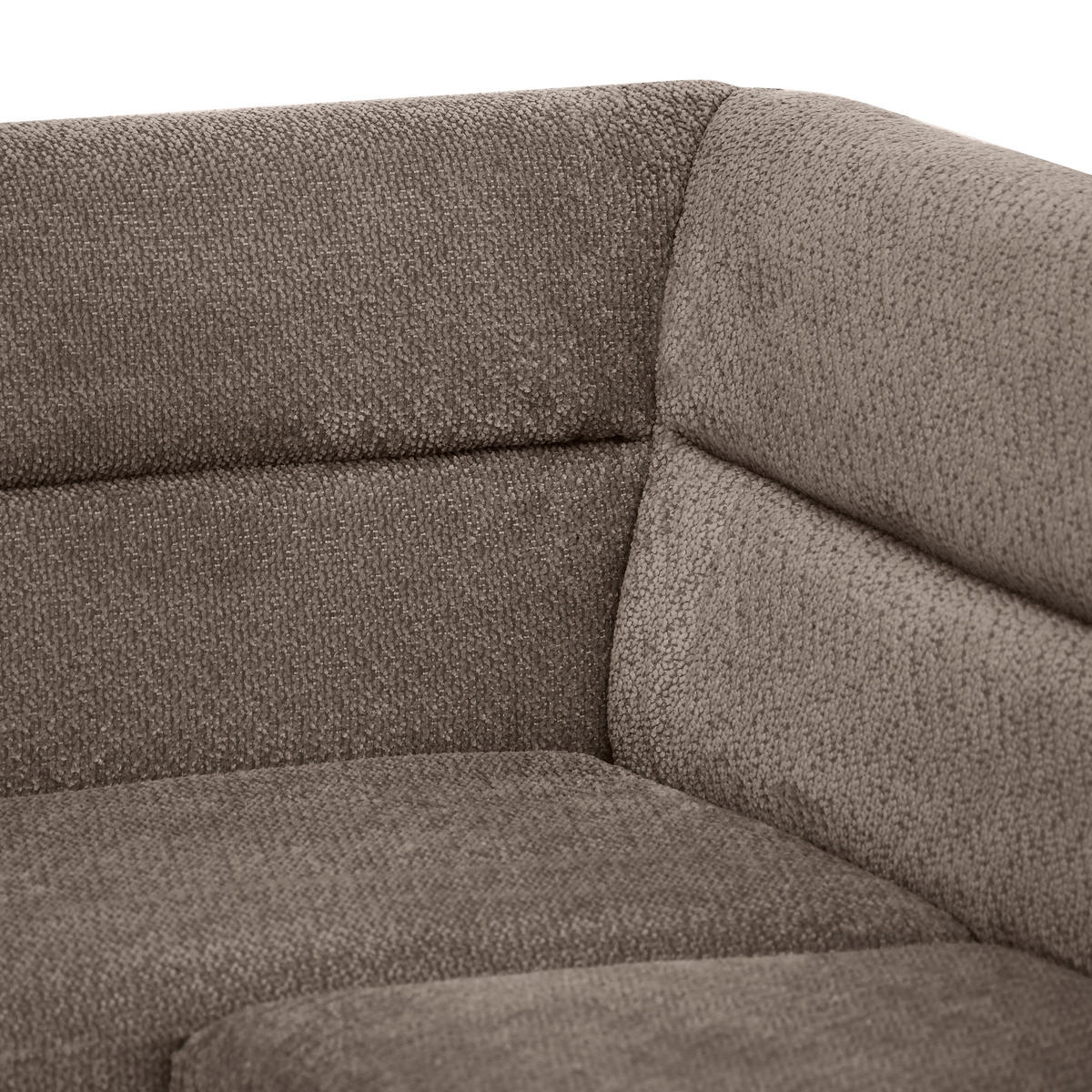 ECKBANK Cresto 212x173 cm, mit Metallbeinen, Egon-Stoff, Braun - Schwarz/Braun, Metall (212/173cm) - Beautysofa