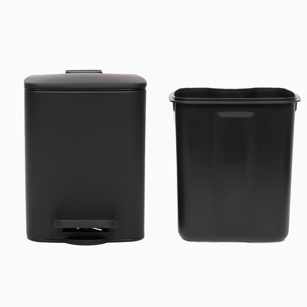 TRETEIMER Balvo 6 l - Schwarz, Metall (19.5/25/23.5cm) - NUXIO