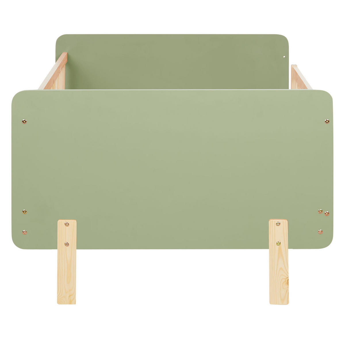 KINDERBETT Grün 90/200 cm Lattenrost Rausfallschutz - Grün, Holz (100/67/208cm) - Homestyle4u