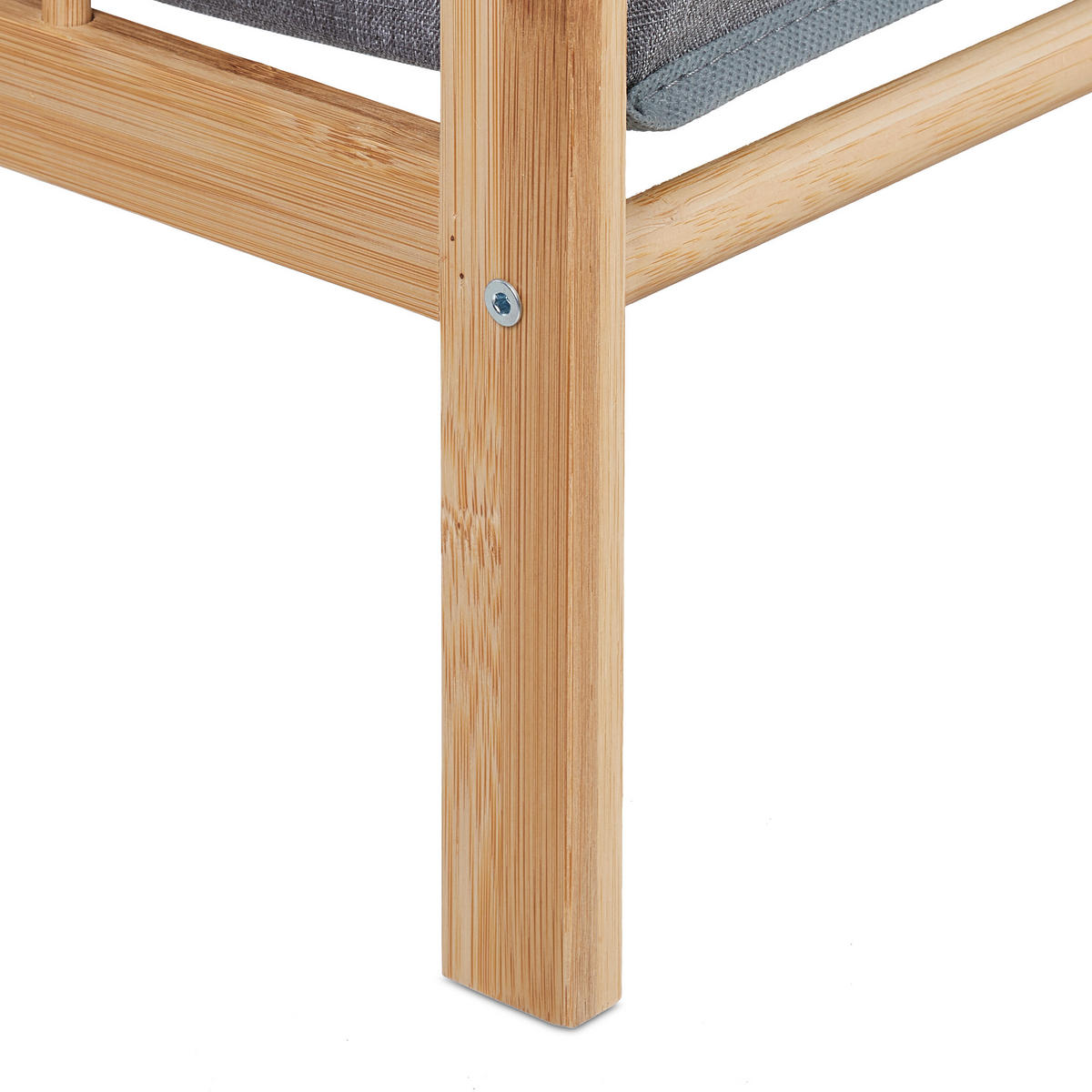 WÄSCHEKORB - Multicolor, Holz/Textil (39/60/30cm) - Relaxdays