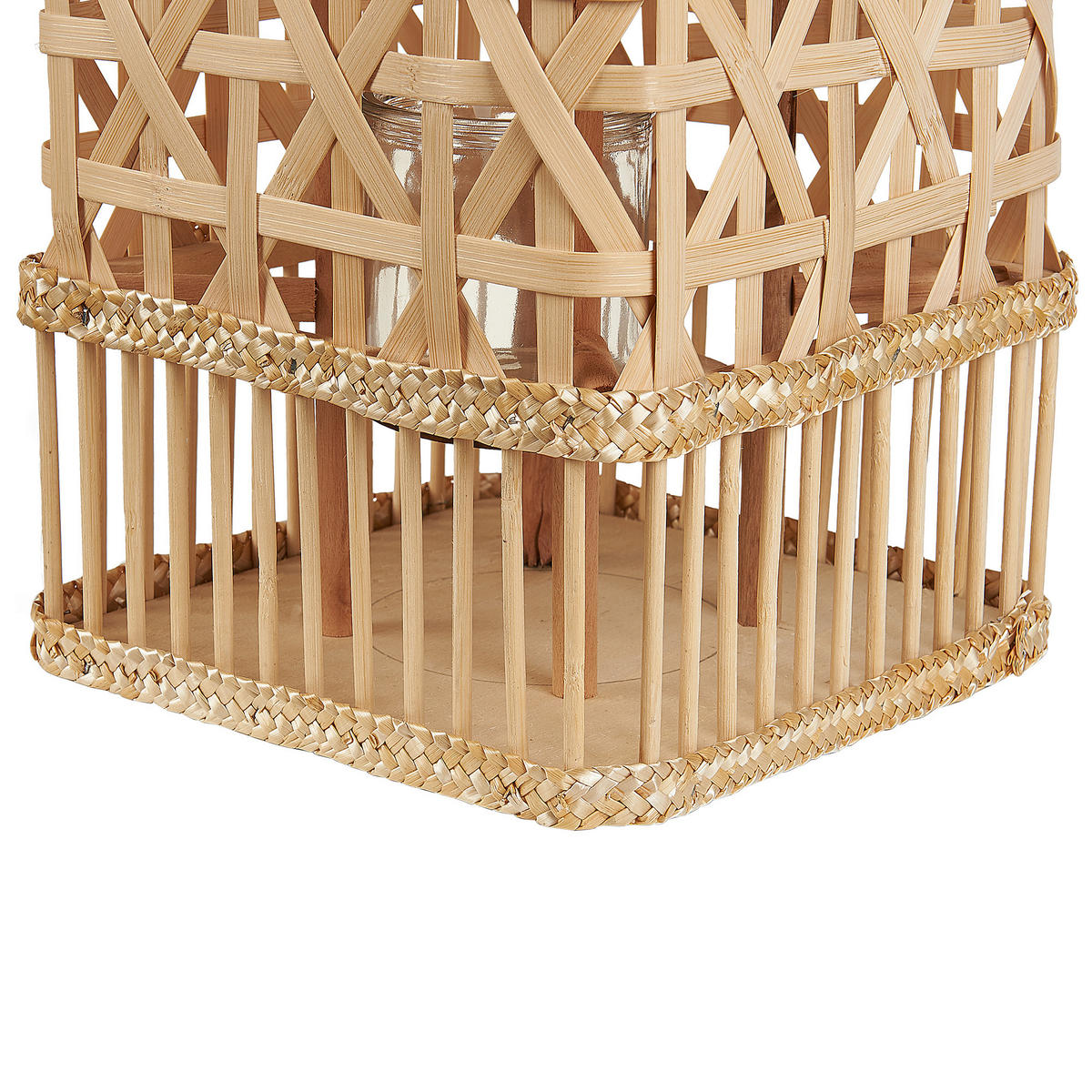 LATERNE Braun Lumbis - Braun, Holz (22/35/22cm) - Beliani