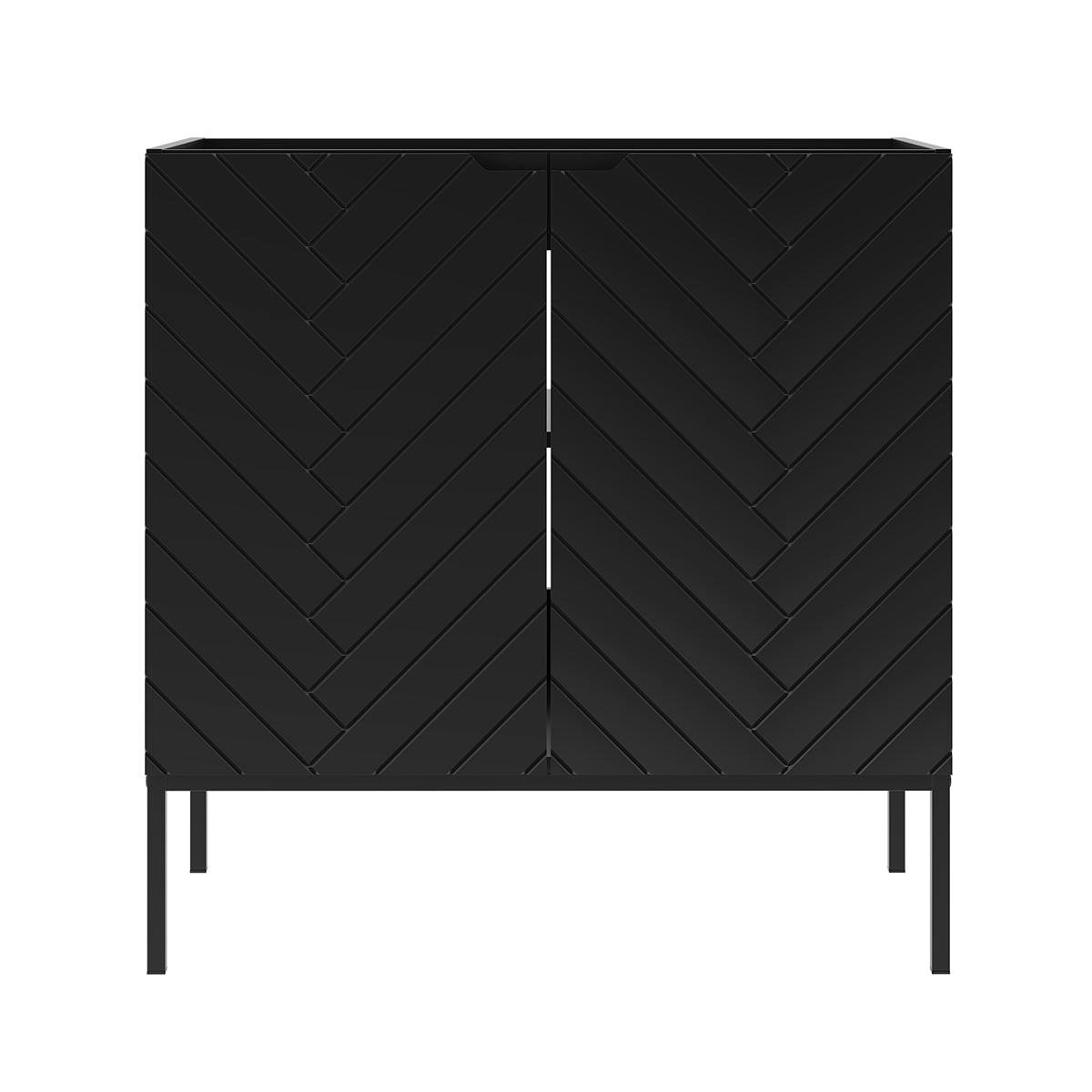 PODUMIVALNIŠKA OMARICA 80cm Daria Črna - črna, leseni material (80/82/45.8cm) - Petits-meubles