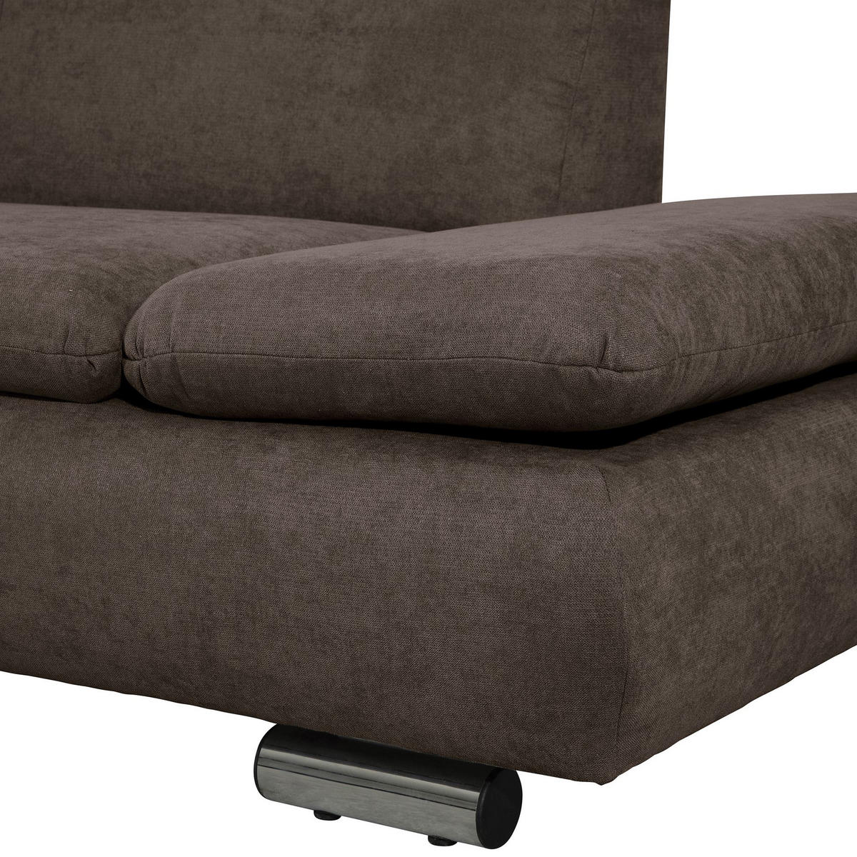 ECKSOFA mit Ottomane links Kaye Flachgewebe schoko - Mokka, Kunststoff (190/270cm) - 58aufmkessel