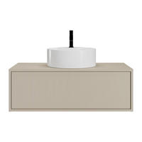 EINZELWASCHTISCH - 94 cm x 47 cm - Holz, Platte - Beige - TEANA - Beige, Holz (94/32/47cm) - Vente-Unique