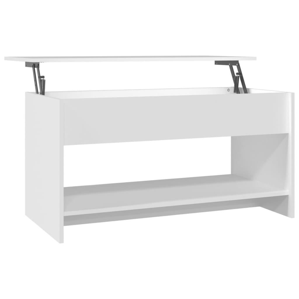 COUCHTISCH Weiß 102x50x52,5 cm Holzwerkstoff - Weiß, Holzwerkstoff (102/50/52.5cm) - furnicato