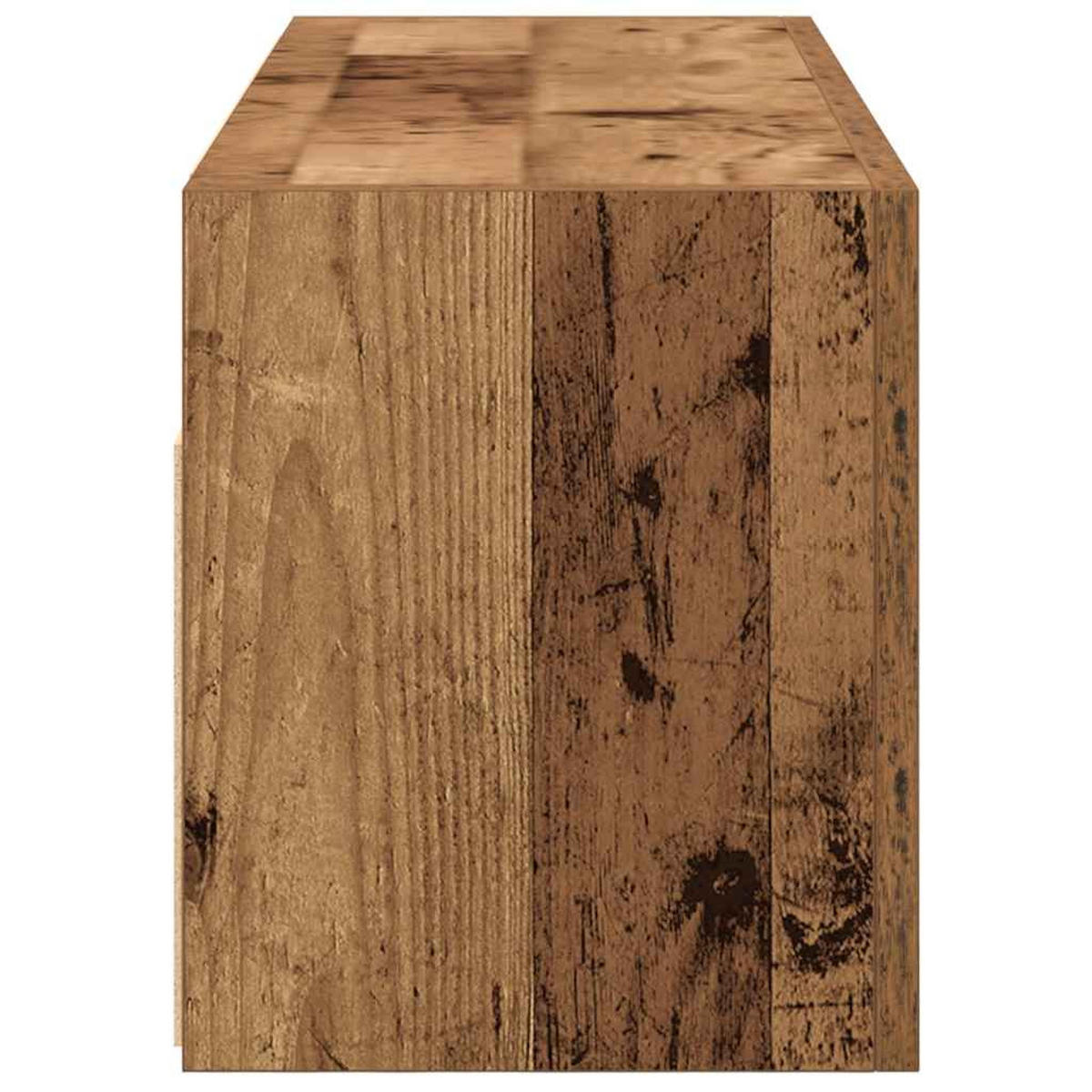 BAD-WANDSCHRANK Altholz-Optik 80/25/30 Cm Holzwerkstoff - Dunkelbraun, Holzwerkstoff (25/30/80cm) - vidaXL