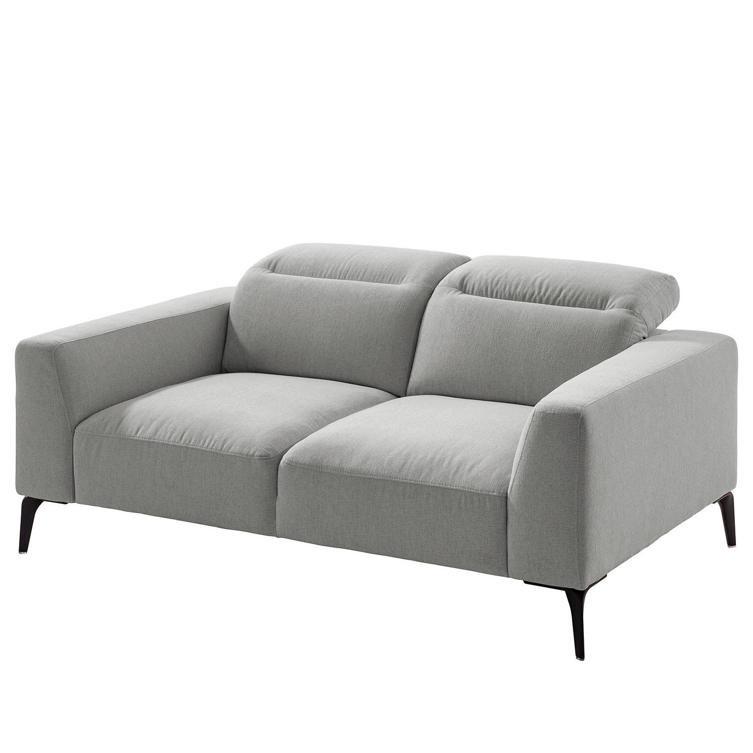 2-SITZER SOFA - Schwarz/Hellblau, Textil/Metall (170/73/107cm) - home24
