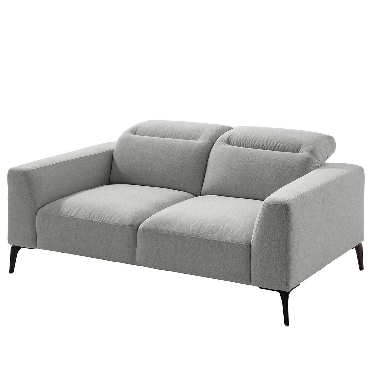2-SITZER SOFA - Schwarz/Hellblau, Textil/Metall (170/73/107cm) - home24
