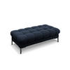 BANK Mamaia aus Samt dunkelblau 2 Sitzplätze - Dunkelblau, Textil (133/41/62cm) - Micadoni