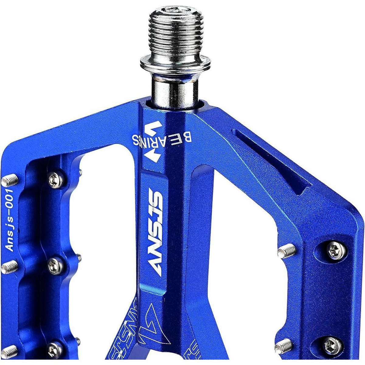 FAHRRADPEDALE Rennrad Pedale Aluminium Blau Ultraleicht Antirutsch 9/16 Zoll - Blau, Metall (10.9/1.5/12.1cm)