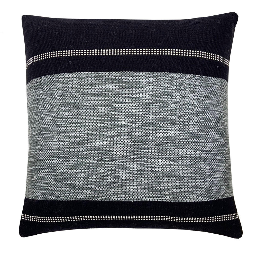 DEKOKISSEN schwarzer Textur 50x50 - Schwarz, Textil (50/50/12cm) - Malagoon