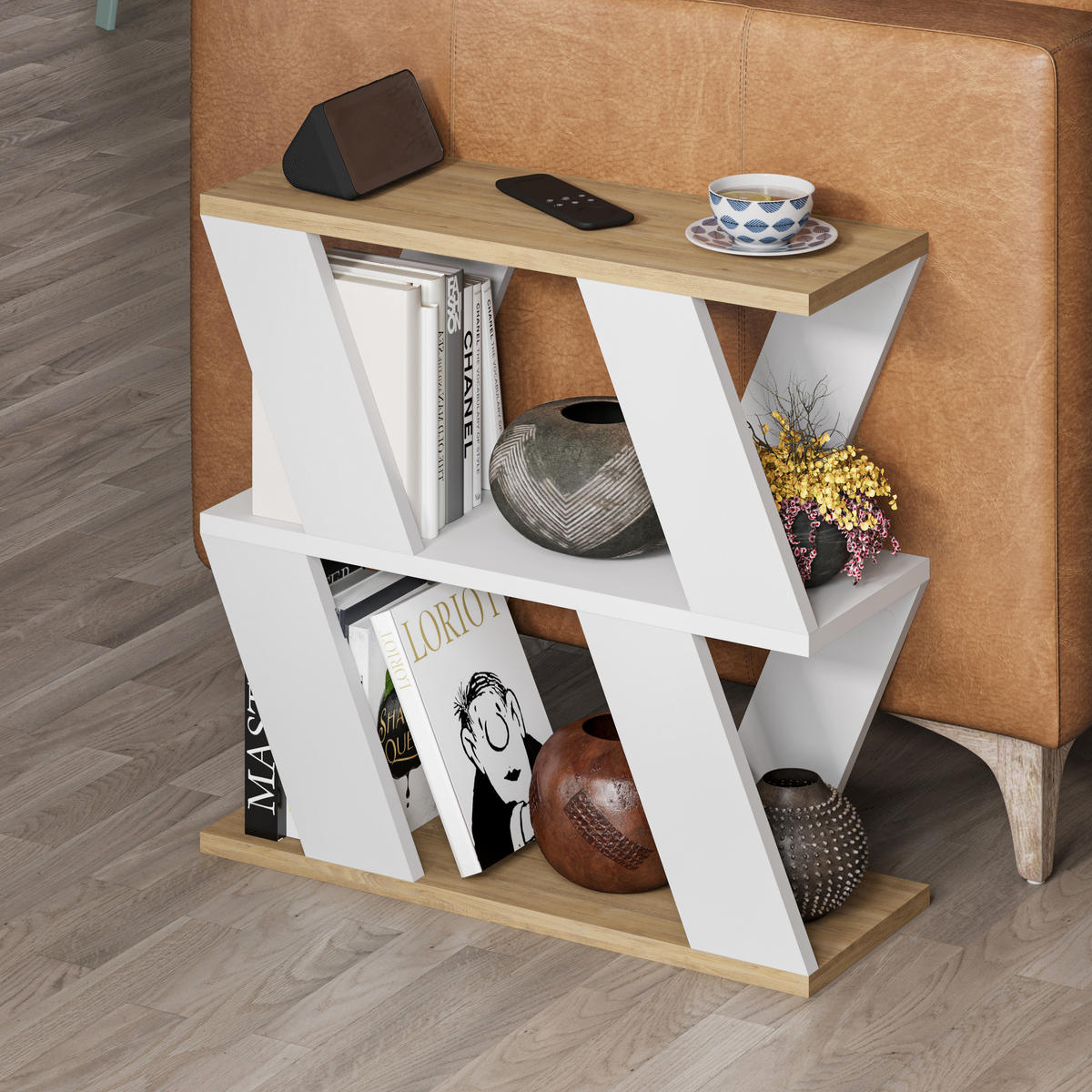 BEISTELLTISCH Lazena Bunt 60/21,2/55,4 cm - Multicolor, Holzwerkstoff (21.2/60/55.4cm) - Decortie