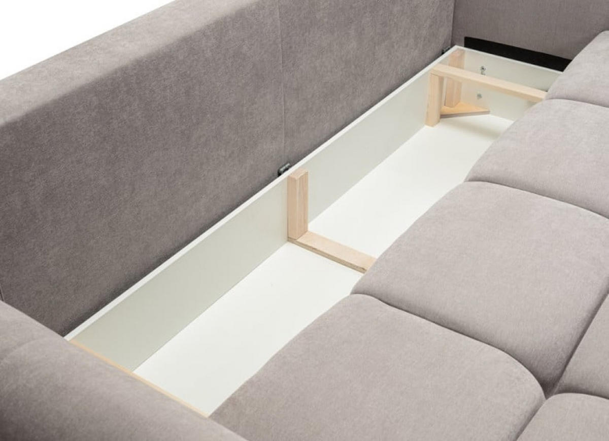 SOFA Cappuccino BASTO Gepolstert Mit Schlaffunktion - Multicolor, Naturmaterialien (245/86/110cm) - Sepro Meble