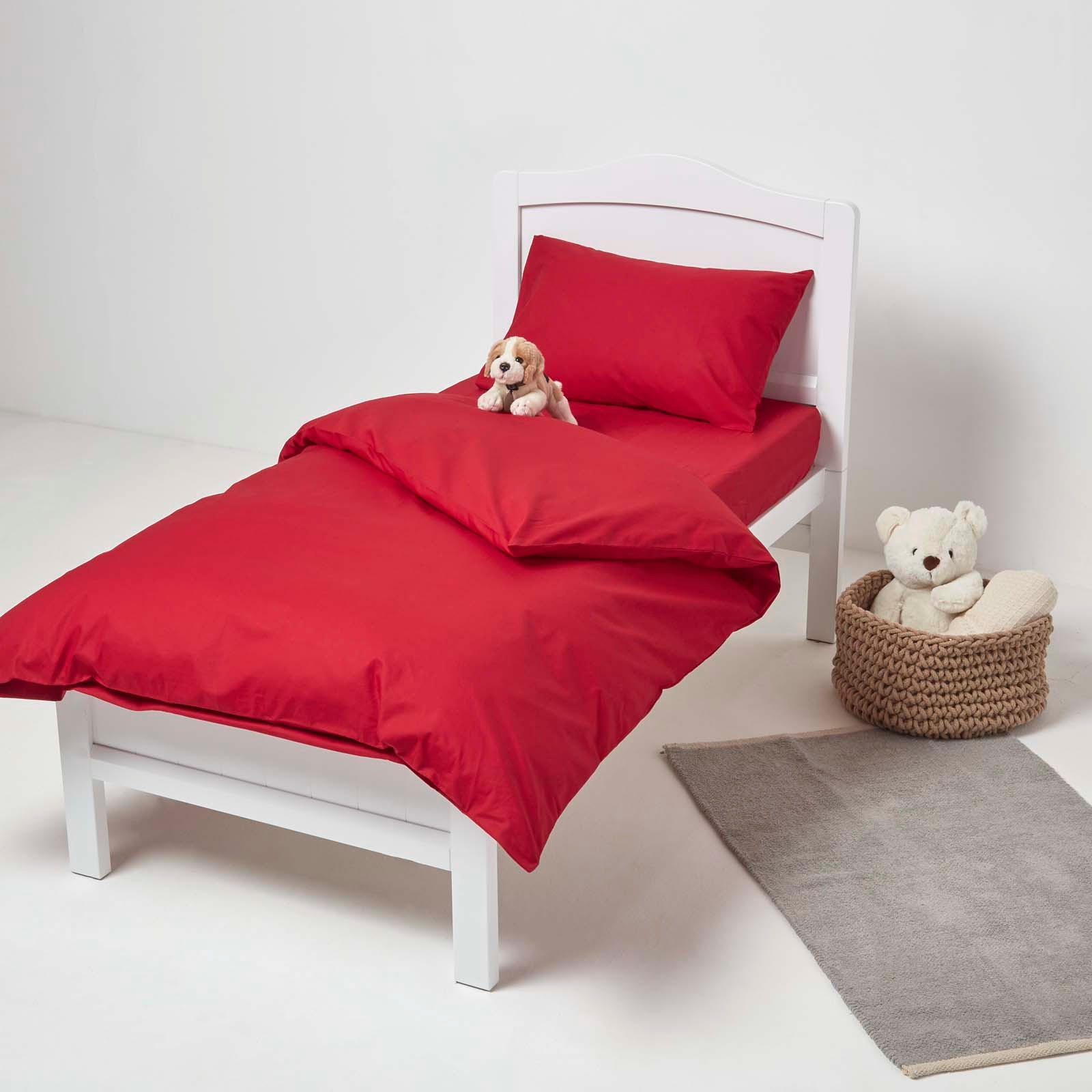 BABY-SPANNBETTLAKEN 2er-Set, Ägyptische Baumwolle, 60/120 cm - Rot, Textil (60/120cm) - Homescapes