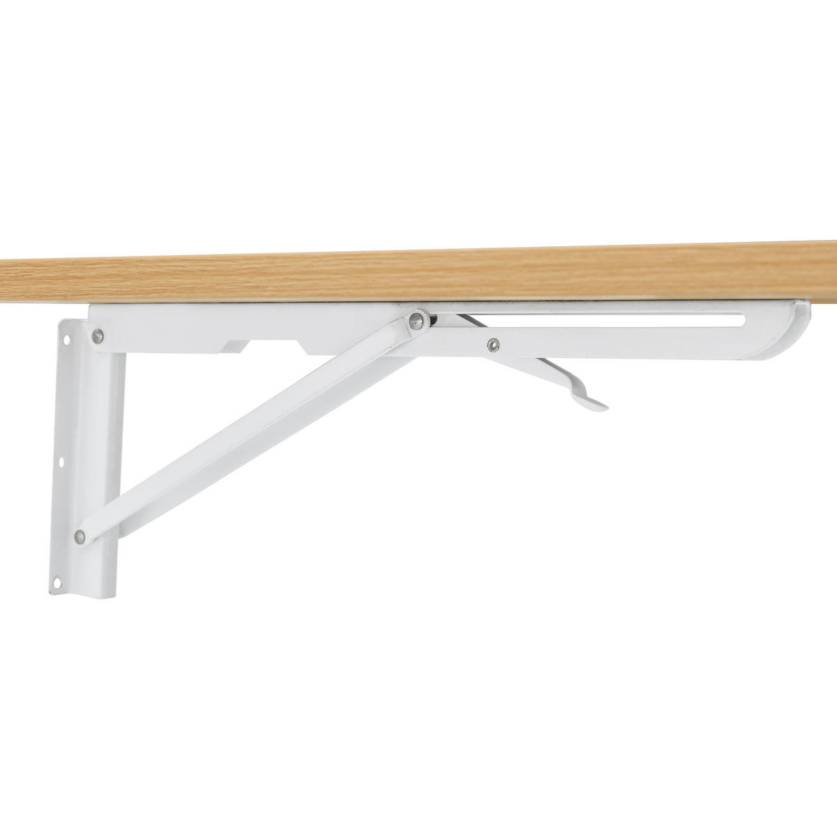 WANDREGAL DE-37385 80 cm wandmontiert mit Klappmechanik Weiß - Naturfarben, Holzwerkstoff (40/18.5/80cm) - ComfortXL