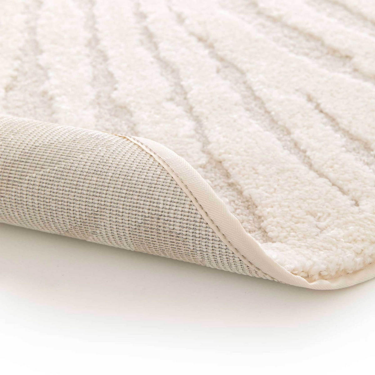 TEPPICH, Weiß - Weiß, Textil (160/160cm) - Oviala