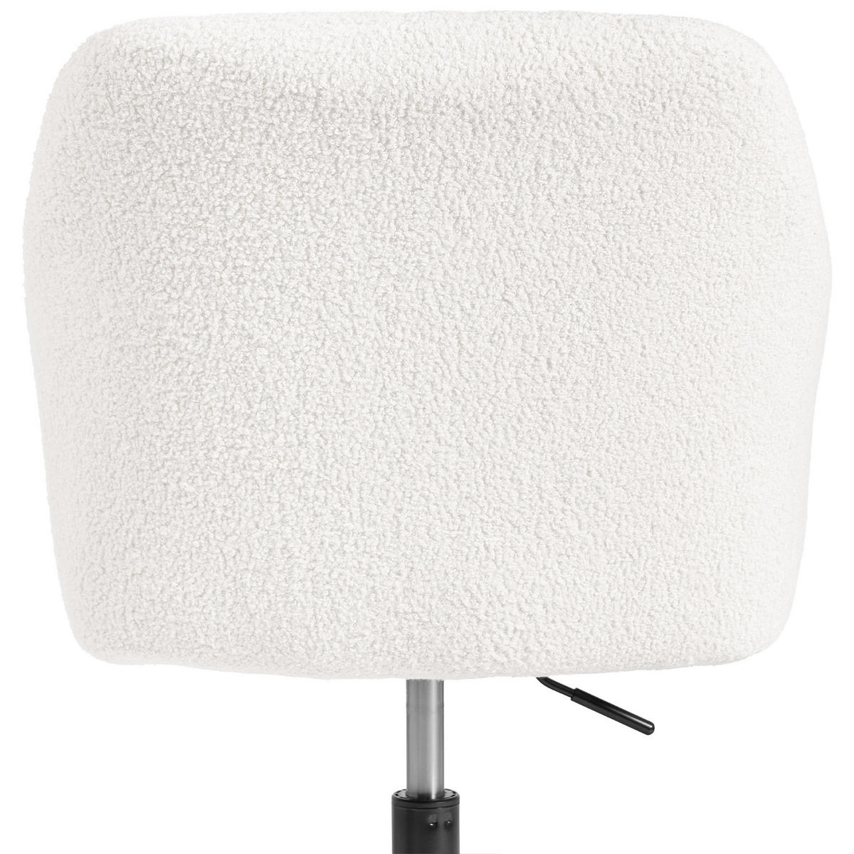 SCHREIBTISCHSTUHL Bouclé Cremeweiß Venice - Creme, Textil (64/89/64cm) - Beliani