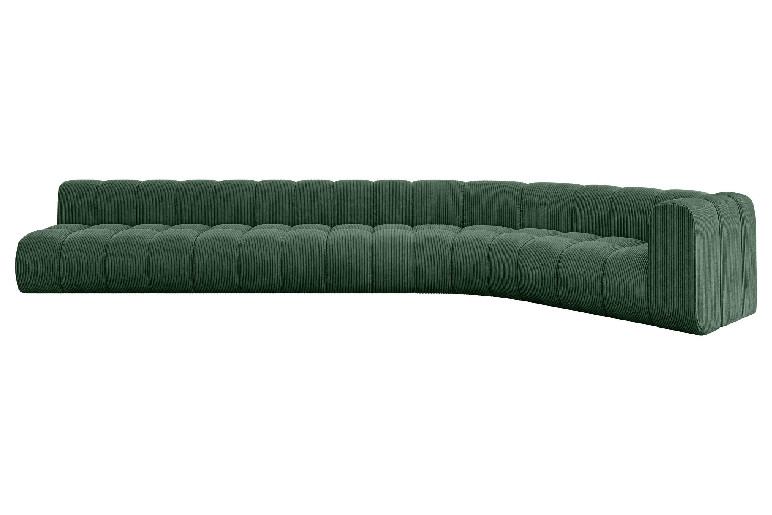 ECKSOFA modulares Sofa Karex-L3 - 490x194x70 cm Grün - Grün, Holzwerkstoff/Textil (490/194cm) - ALTDECOR