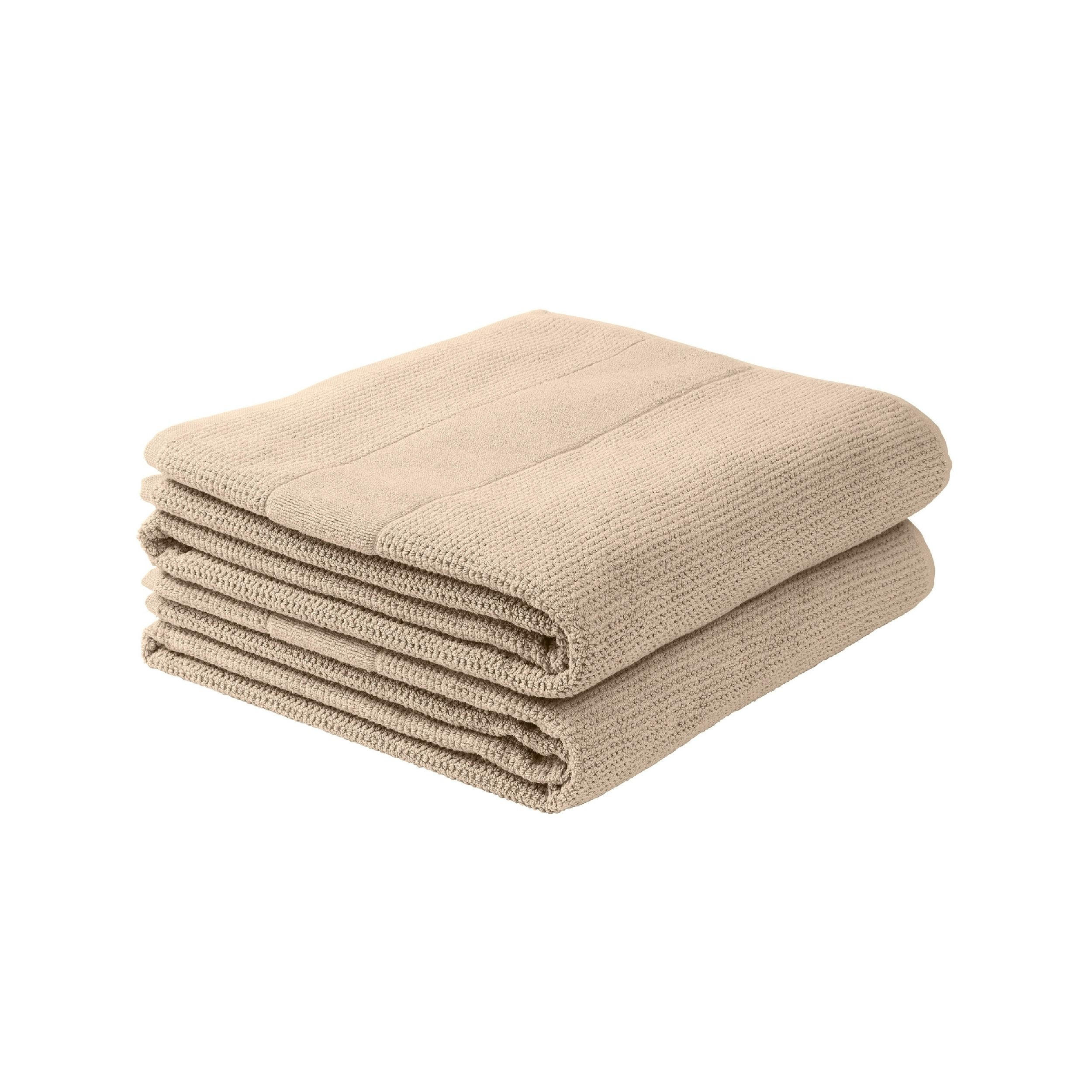 DUSCHTUCHSET Turin - 2-teilig - 70x140 cm - Sand - Sandfarben, Textil (70/140cm) - SCHIESSER