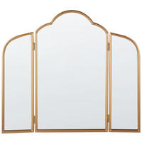 WANDSPIEGEL Gold Metall Dreifaltig 87/77 cm Savilly - Goldfarben, Metall (87/77/2cm) - Beliani