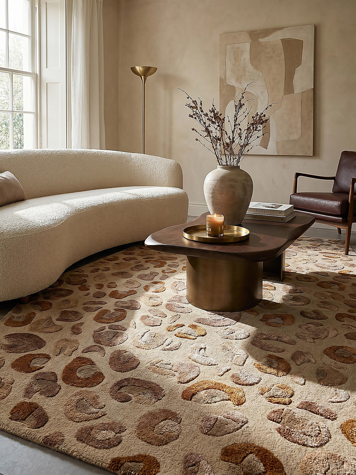 KURZFLORTEPPICH SABLE, mit Tier-Motiv, Natur, 200 x 300 cm - Beige, Textil (200/300cm) - KADIMA DESIGN