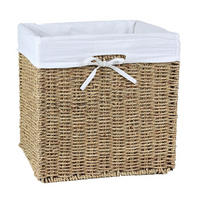 FALTBARER Aufbewahrungswürfel aus Seegras - 32 x 32 x 32 cm - Apfelbaumfarben, Naturmaterialien (32/32/32cm) - Calicosy