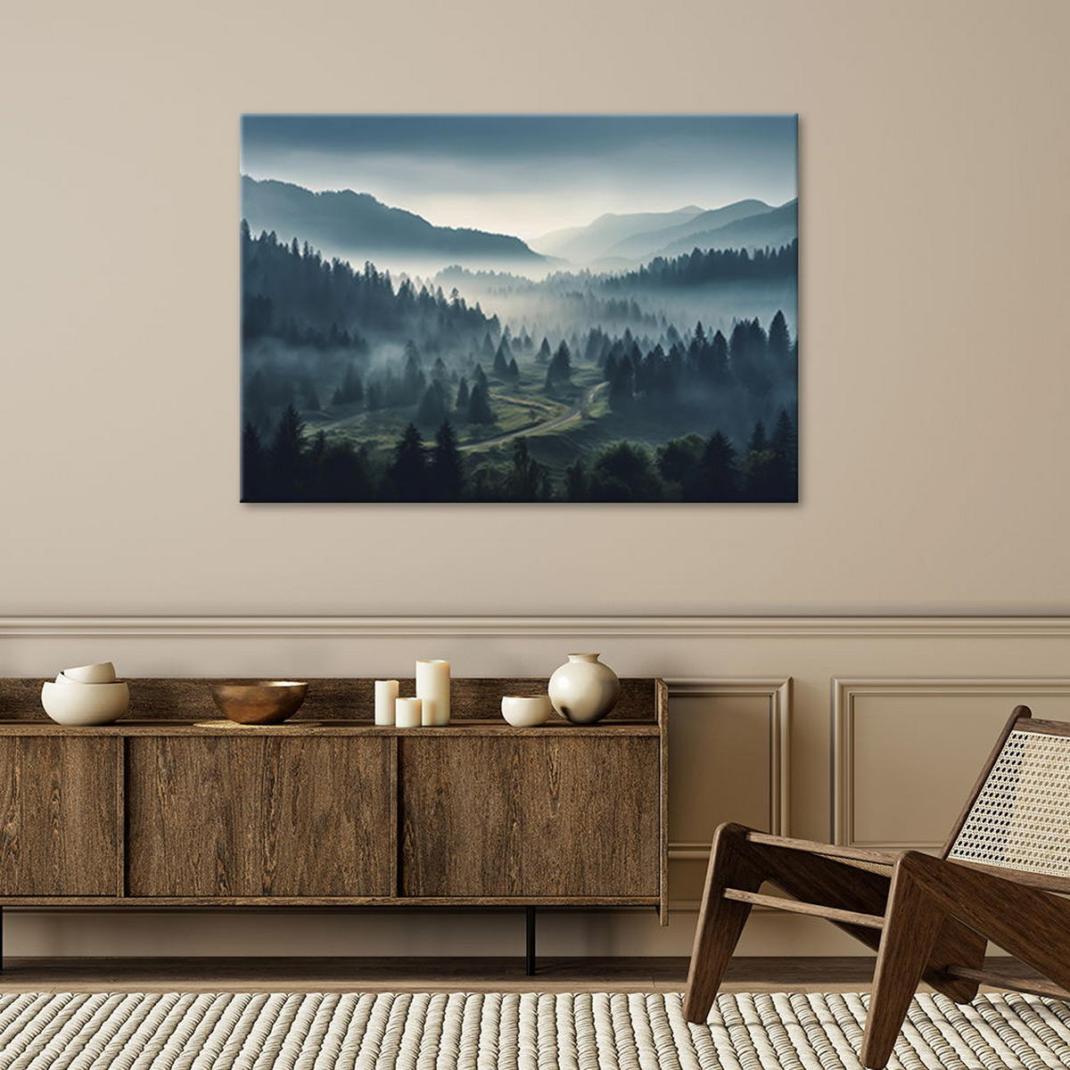 KUNSTDRUCK Grau 100/70 cm - Grau, Textil (100/70cm) - KUNSTLOFT