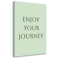 WANDBILD inschrift genieße den moment - Grün, Textil (40/60cm) - Feeby
