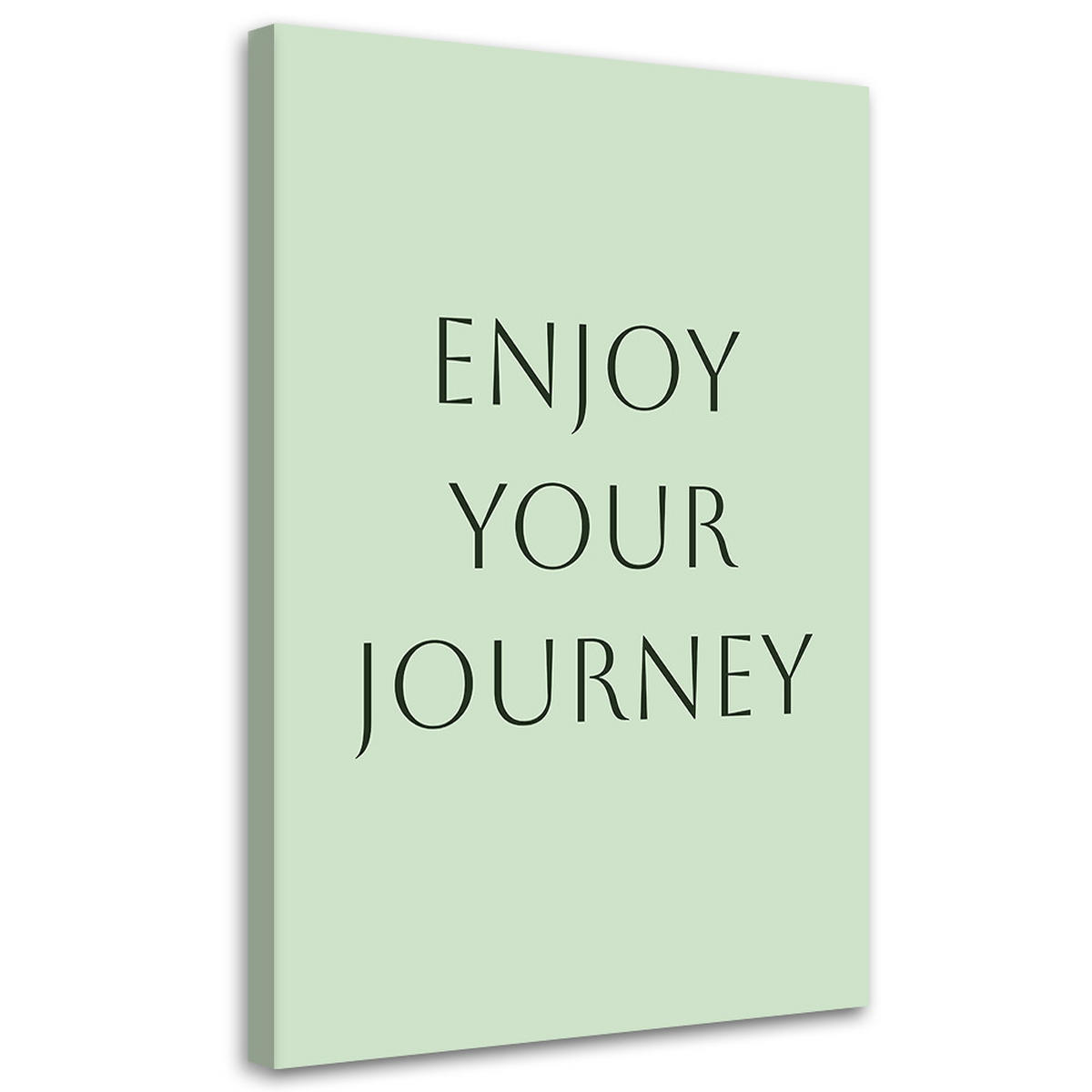 WANDBILD inschrift genieße den moment - Grün, Textil (40/60cm) - Feeby