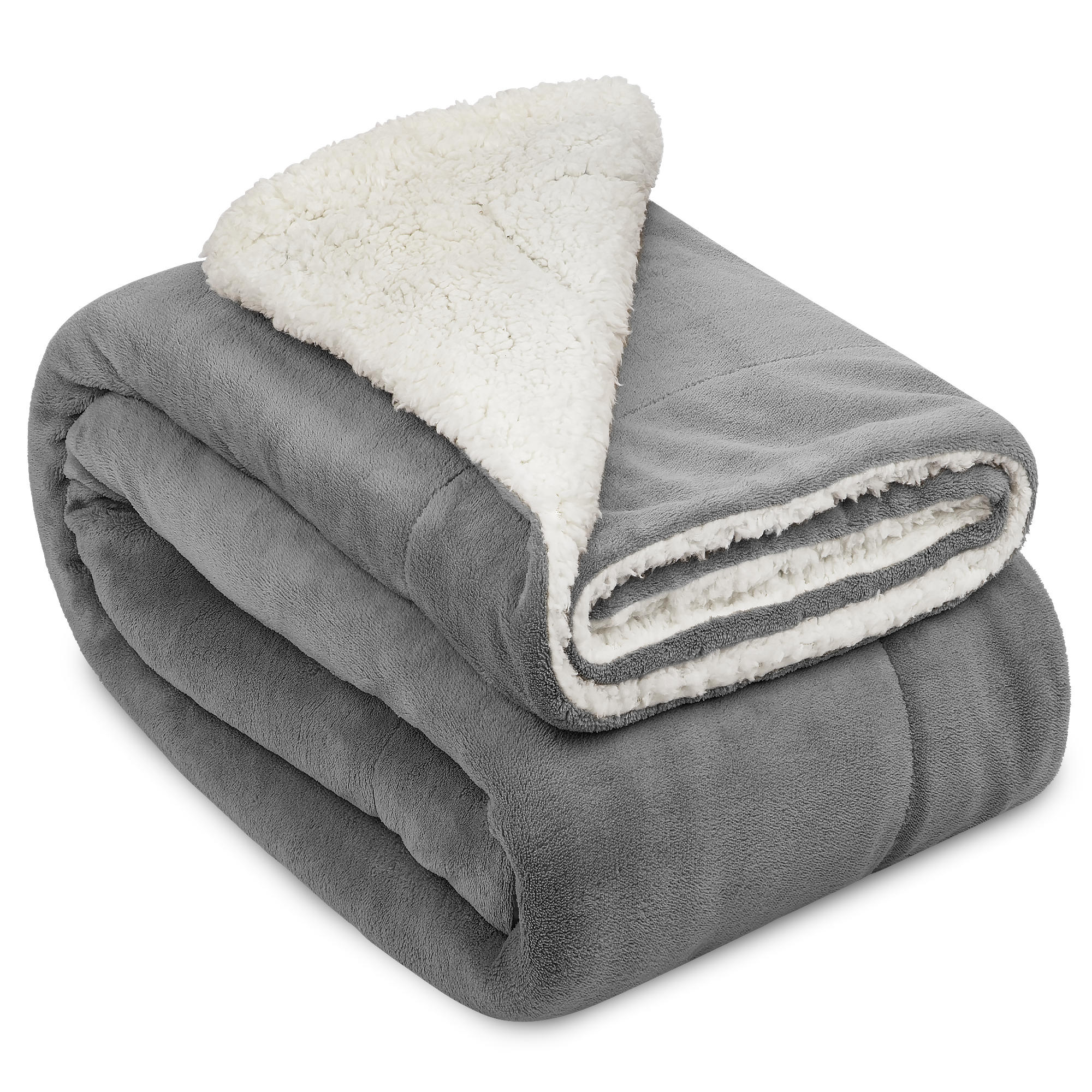 DECKE Alina 150/200 cm Hellgrau/Weiß - Hellgrau, Textil (150/200cm) - Beautissu 