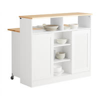 KÜCHENINSEL Weiß-Natur - Weiß, Holz/Holzwerkstoff (110/97/68cm) - SoBuy