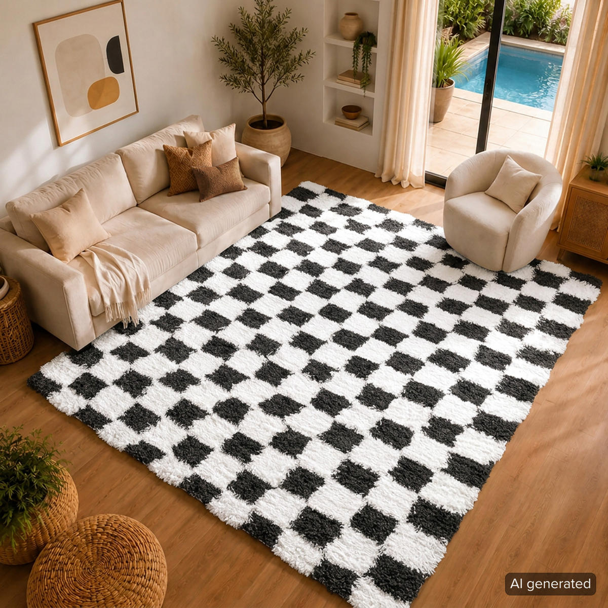 HOCHFLORTEPPICH Willa 160/220 cm Schwarz - Schwarz, Textil (160/220cm) - LIVABLISS