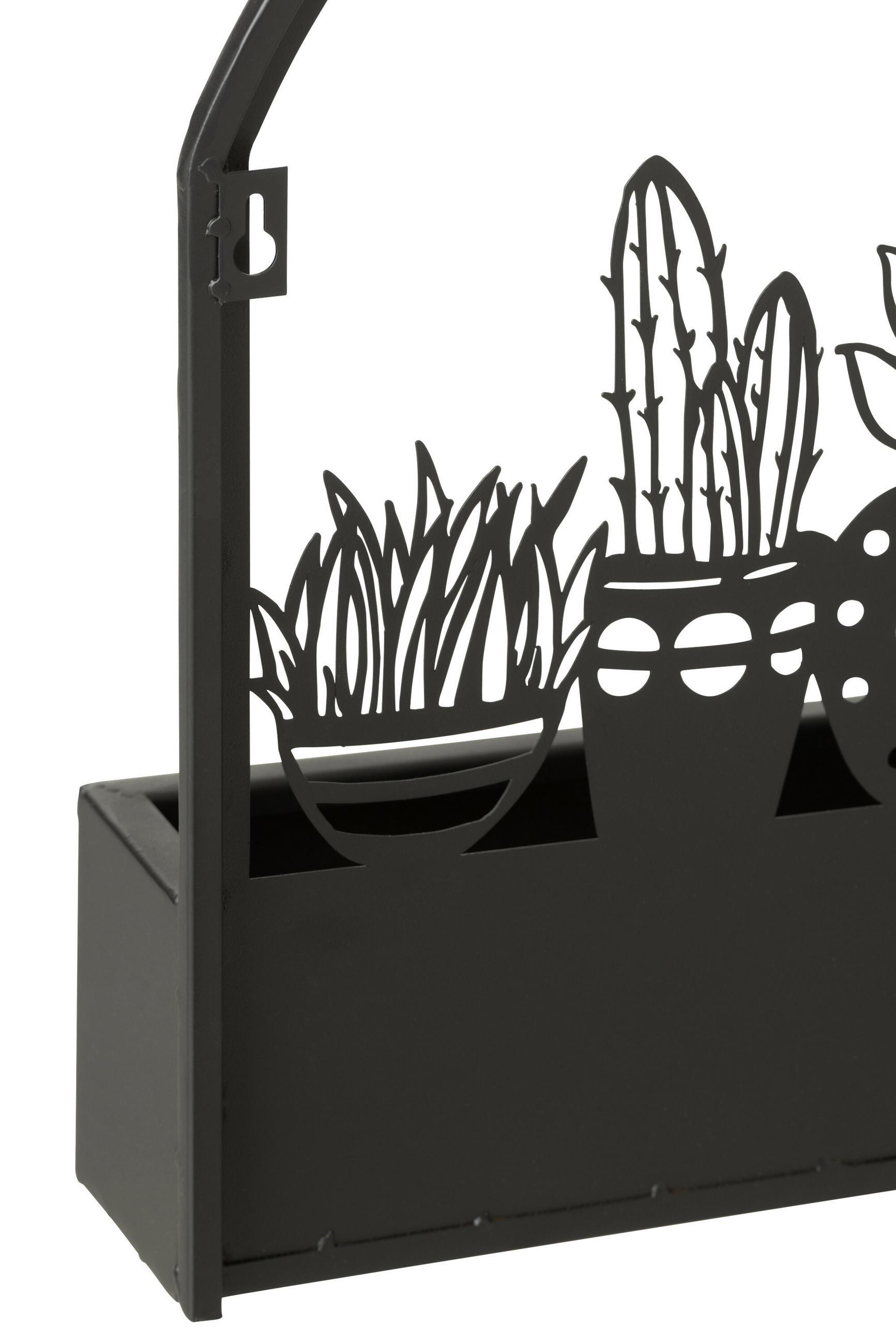 BLUMENTOPF BLUMENTOPF - Metall - Schwarz - Ø 7,5 cm - Schwarz, Metall (7.5/39.5cm) - J-Line