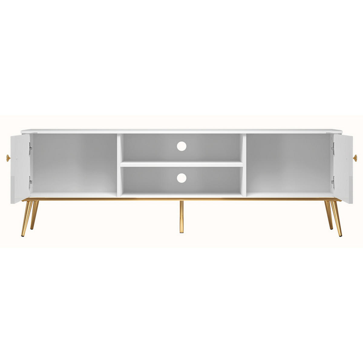 WOHNZIMMER-SET 3-TLG. Gubin-131 - Weiß, Holzwerkstoff (342/152/60cm) - Lomado