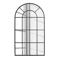 SPIEGEL - halbrund - Metall - Schwarz - Schwarz, Metall (100/180/3cm) - home24