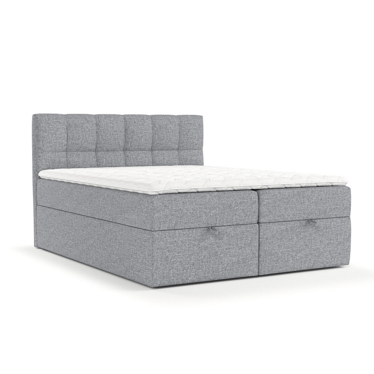 BOXBETT Shay Grau 180/200 cm - Schwarz/Grau, Holz/Holzwerkstoff (180/200cm) - Maison de Reve