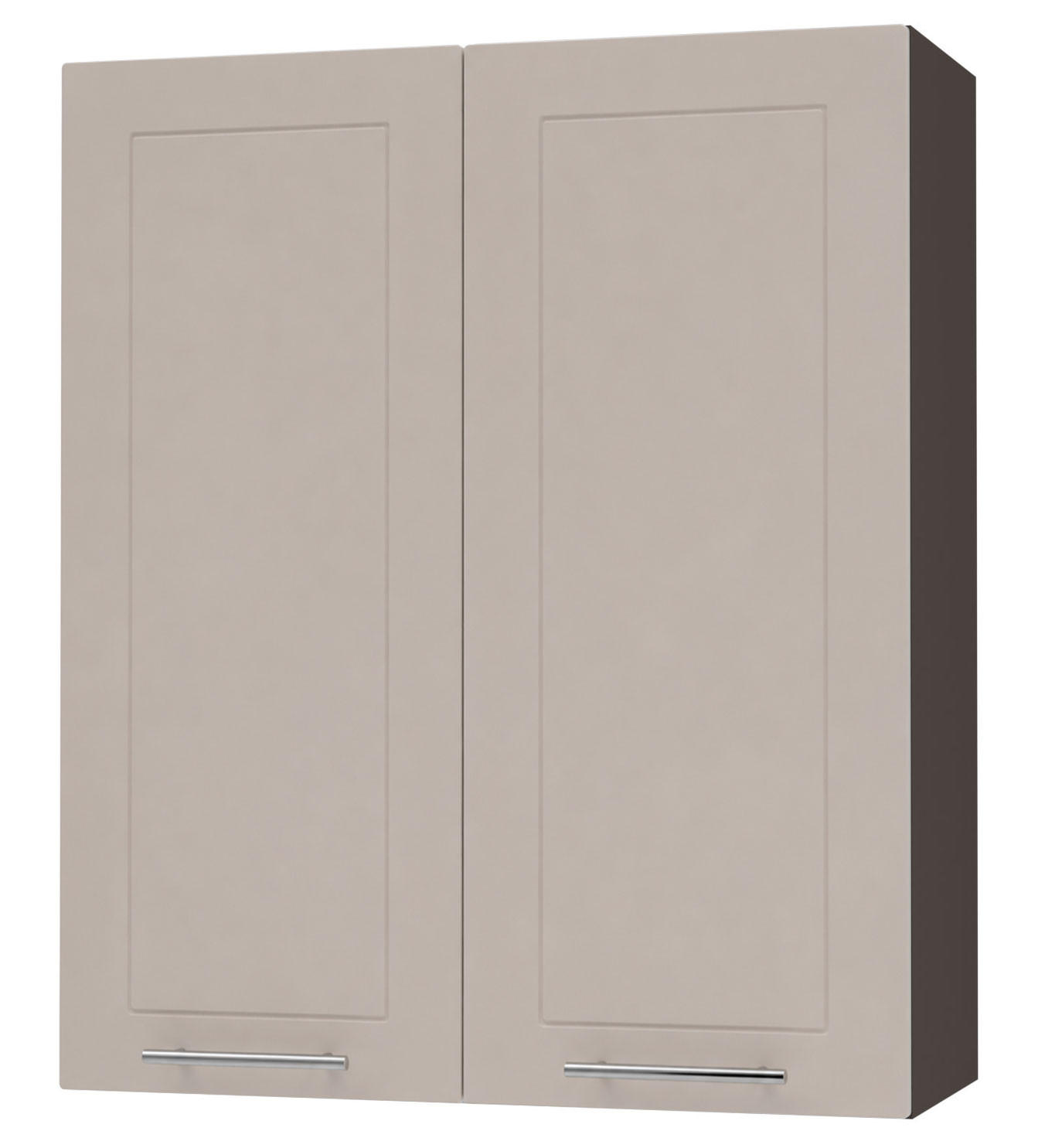KÜCHENHÄNGESCHRANK Kvantum W4/80 Lava / Kaschmir Matt 80 / 32,5 / 96cm - Kaschmir/Dunkelgrau, Holz/Holzwerkstoff (80/96/32.5cm) - Feldmann-Wohnen