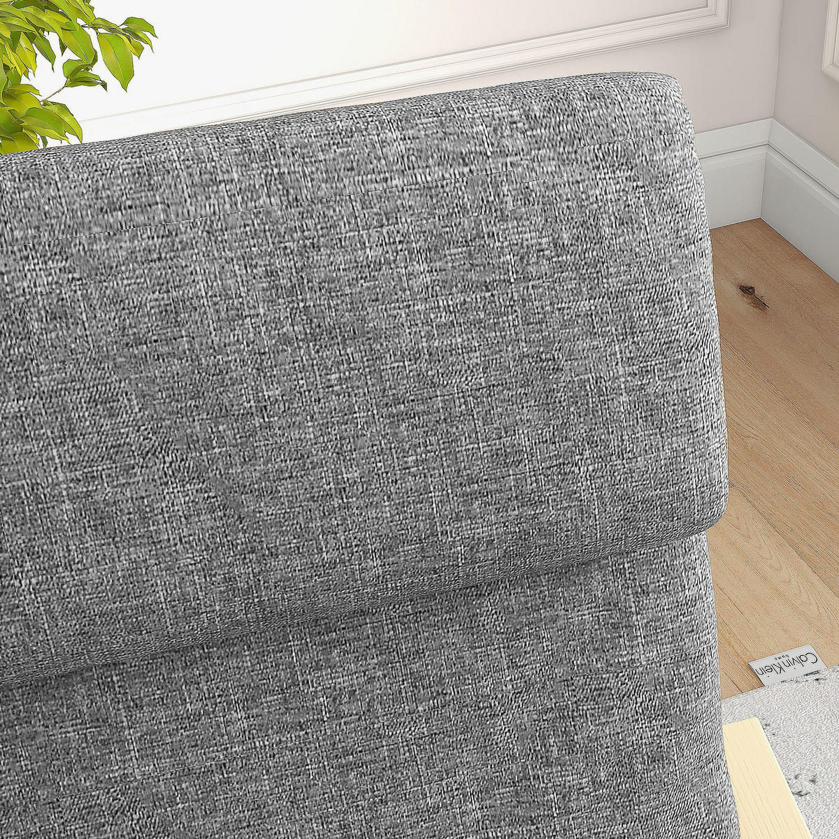 RELAXSESSEL Leinenoptik mit Kopfstütze, C-Holzgestell 78/65/96 cm Dunkelgrau - Dunkelgrau, Textil (65/96/78cm) - Redom