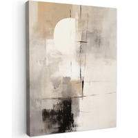 LEINWANDBILD Abstrakt - Kunst - Grau 30x40 cm - Hellgrau, Textil (30/40cm) - MuchoWow