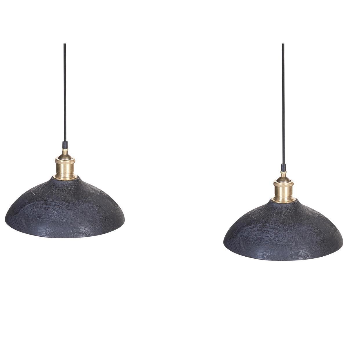 HÄNGELEUCHTE Cheyyar 14/65/126 cm - Schwarz, Holz (14/65/126cm) - Beliani