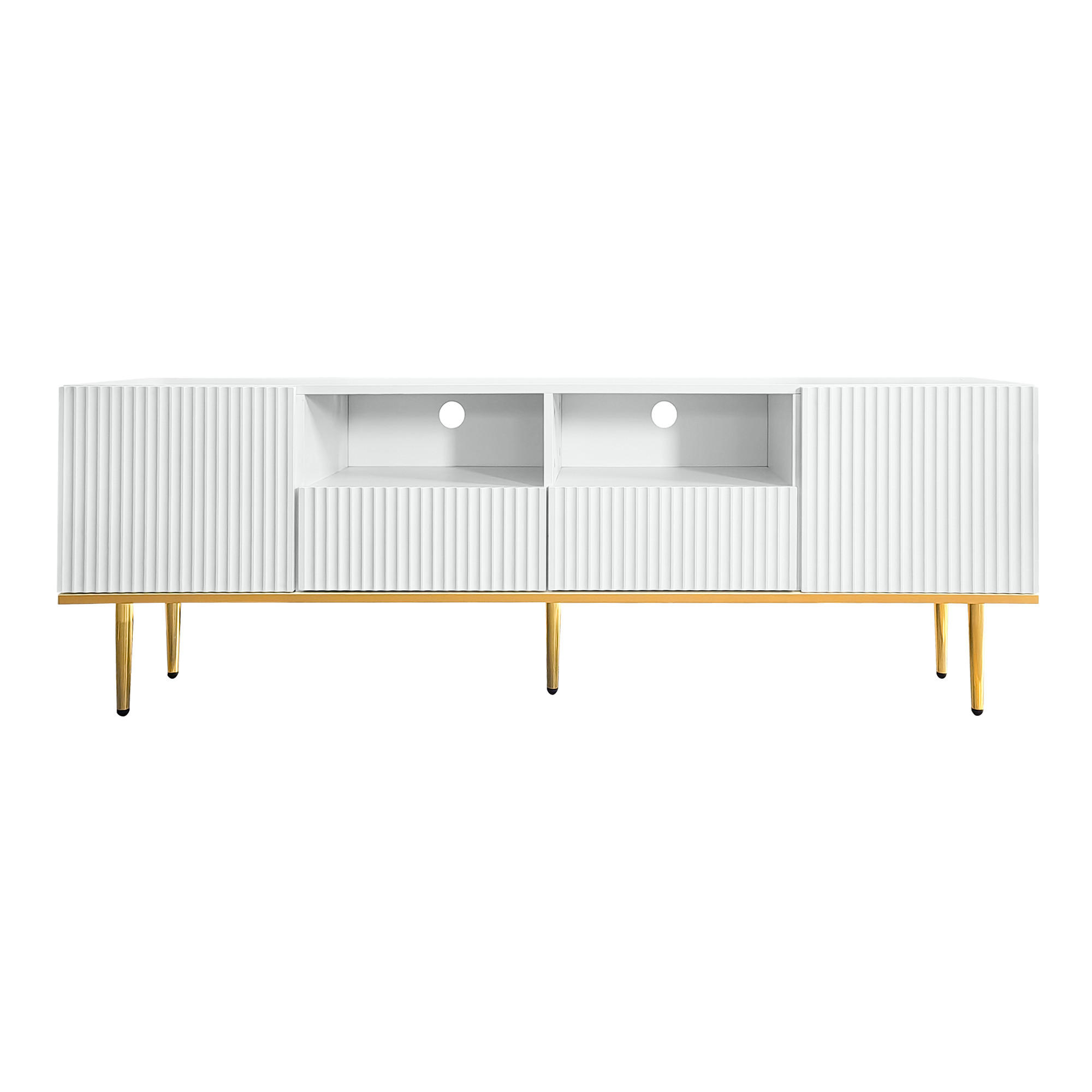 Redom TV-SCHRANK Weiß 165cm × 36cm × 55cm