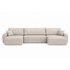 ECKSOFA Mit Schlaffunktion Und Bettkasten U-Form Ariel U, Cordstoff Poso, Beige - Beige, Holz (342/142cm) - Kaiser Möbel